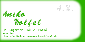 aniko wolfel business card
